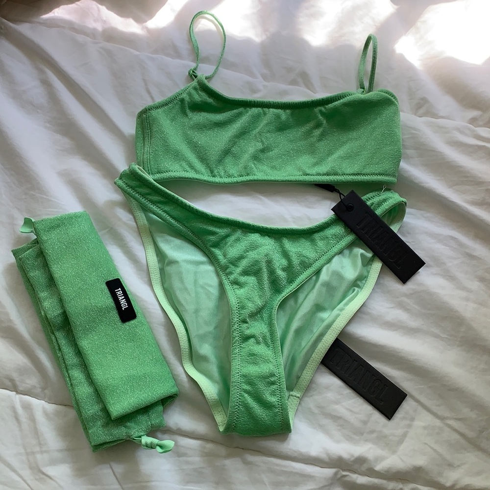 BRAND NEW TRIANGLE XS GREEN BIKINI WITH TAGS
